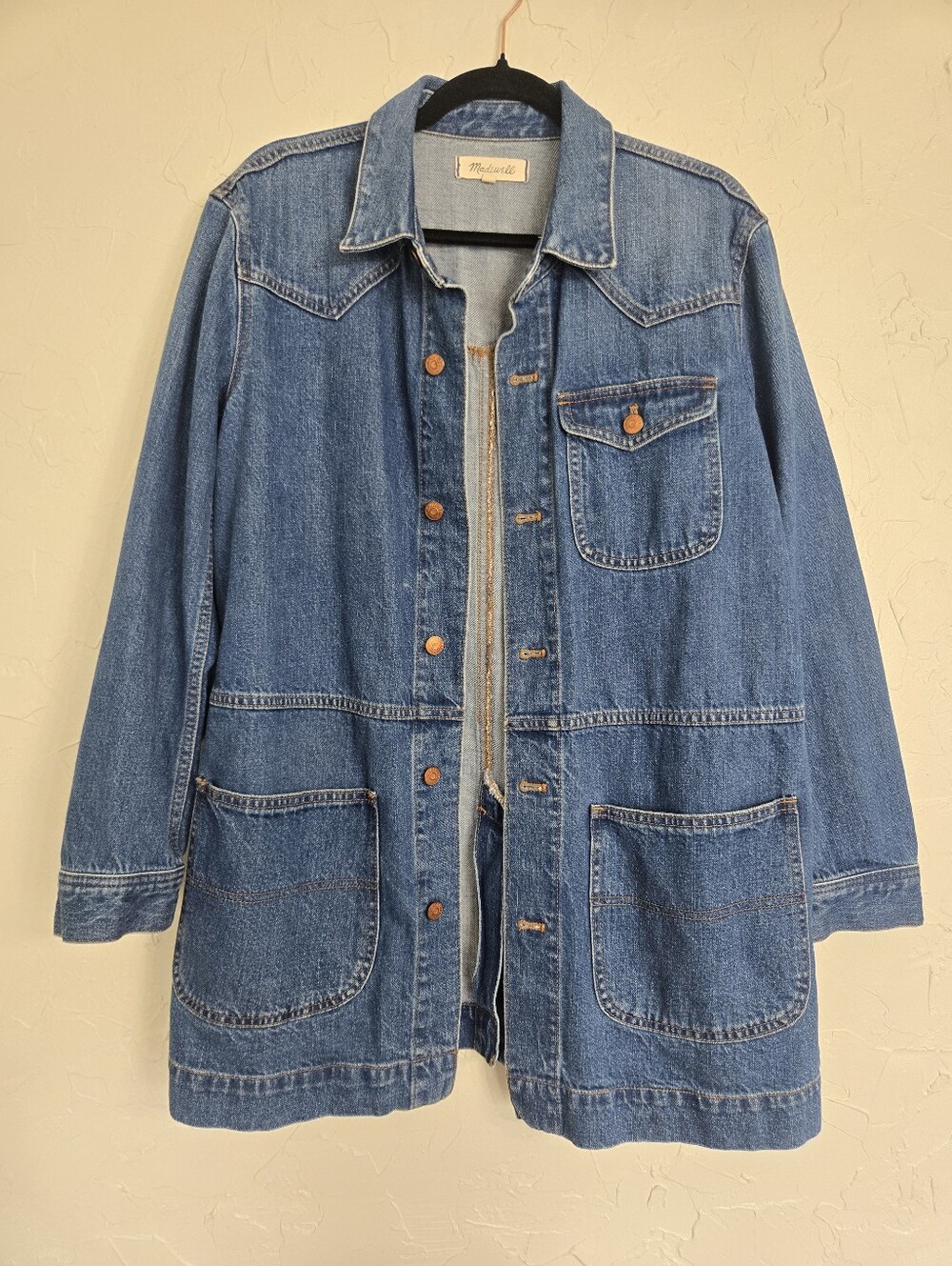 Madewell Oversized Denim Western Chore Coat Jacket, M - Picture 3 of 11